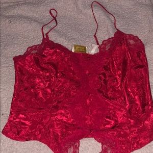 Victoria’s Secret Red Satin Babydoll Top – Size P